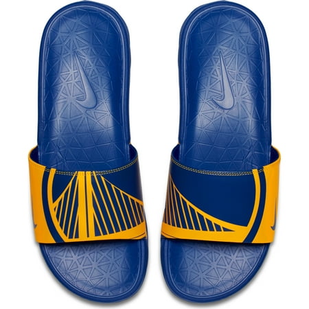 Golden State Warriors Nike Benassi Solarsoft NBA Slides - (Best Nike Slides 2019)
