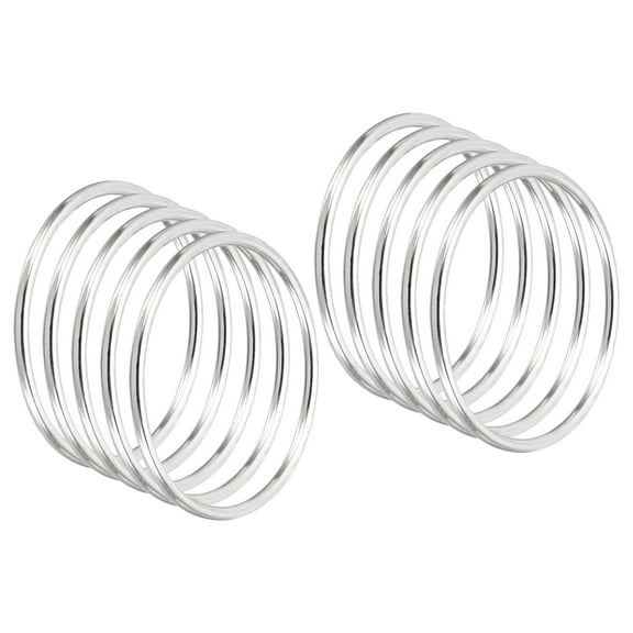 Uxcell 2 Inch Dream Catcher Rings, 20 Pcs Metal Macrame Wreath, Silver Tone