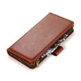 thumbnail image 5 of Allytech iPhone 8 Plus Wallet Case, iPhone 7 Plus Case 9 Cards Holder Zipper Wallet Case for Women Men Shockproof Hand Strap Full Protective Flip Stand Cover for  Apple iPhone 8 Plus/7Plus-Brown, 5 of 9