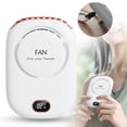thumbnail image 2 of CoreLiving Personal Fan, Portable Neck Fan with Hands Free Design, Bladeless Cooling Fan with 3 Speeds and Adjustable Lanyard, USB Rechargeable Mini Fan, White, 1PC, 2 of 10