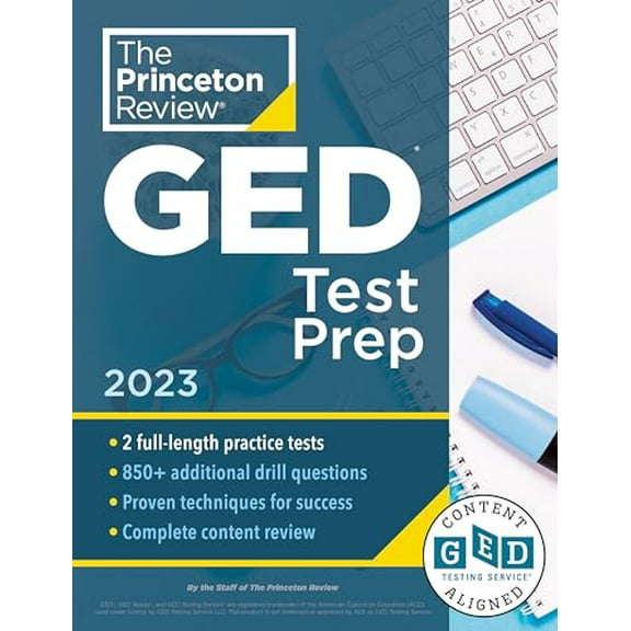 Pre-Owned Princeton Review GED Test Prep, 2023: 2 Practice Tests + Review & Techniques + Online Features (Paperback) 0593450639 9780593450635