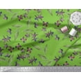 thumbnail image 2 of Soimoi Green Cotton Jersey Fabric Flower & Leaves Watercolor Print Sewing Fabric Yard 58 Inch Wide, 2 of 3