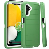 NIFFPD Samsung Galaxy A13 5G Case with Screen Protector Tough Rugged Shockproof Protective Phone Case for Galaxy A13 5G Green&White