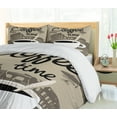 thumbnail image 5 of Ambesonne Coffee Duvet Cover Set, Rome Landmark Drink Cup, King, Tan Grey Yellow, 5 of 6