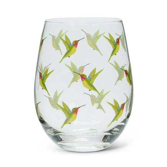 Set of 2 Hummingbird Stemless Wine Glass