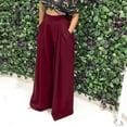 thumbnail image 2 of BLVB Wide Leg Pants for Women Palazzo Pants for Women Casual Lounge Work Business Trousers High Waisted Flowy Pants, 2 of 5