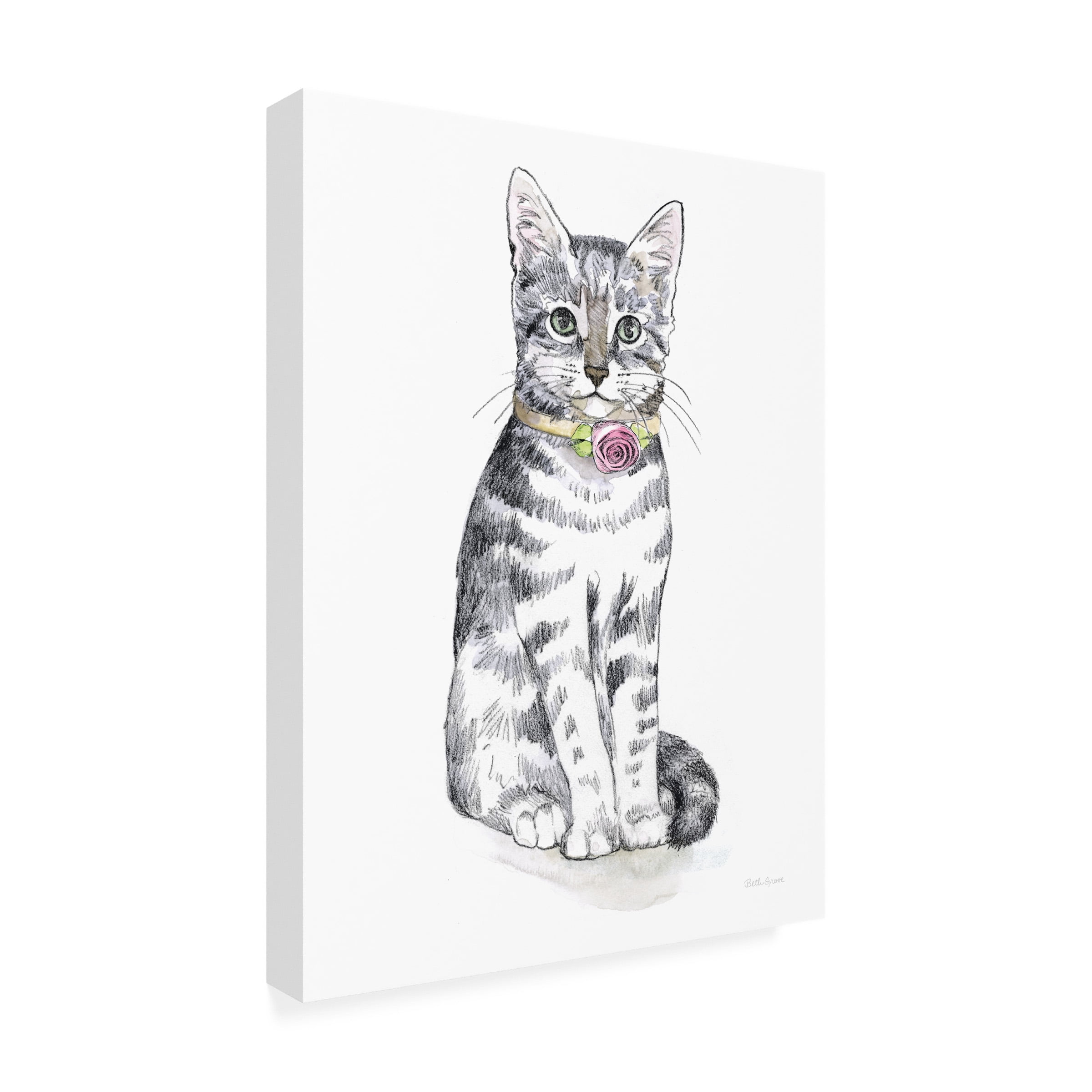Beth Grove 'Fancy Cats I' Canvas Art