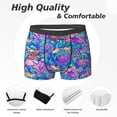 thumbnail image 2 of Men's Boxer Briefs, Colorful Mushrooms Soft Comfy Mens Underwear Boxer Briefs Breathable With Widen Waist, 2 of 7