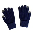 thumbnail image 3 of dianhelloya Winter Couple Gloves Solid Color Knitting Touch Screen Full Finger Elastic Keep Warm Soft Washable Women Winter Gloves Riding Stuff 1 Pair Navy Blue, 3 of 8