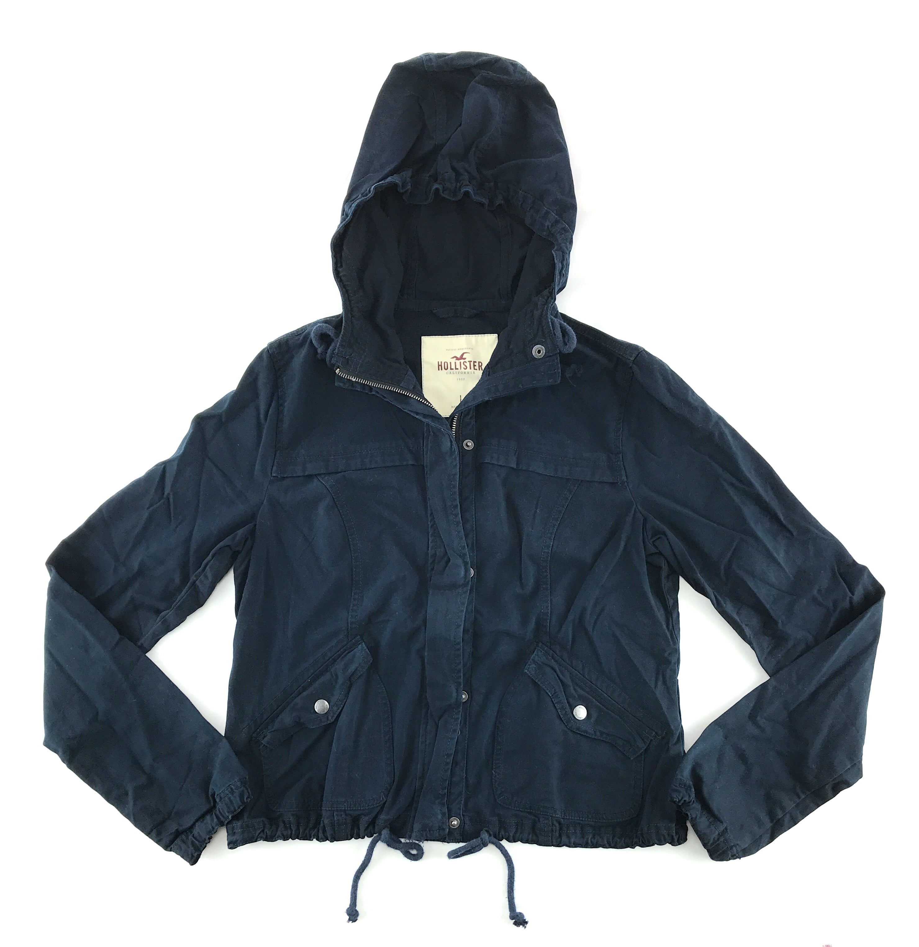 Hollister Women's Jacket Large Navy 