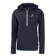 thumbnail image 2 of Women's Cutter & Buck  Navy Atlanta Braves Daybreak Eco Recycled Half-Zip Hoodie, 2 of 3