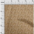 thumbnail image 2 of oneOone Cotton Poplin Twill Light Brown Fabric Jacobean Floral Sewing Material Print Fabric By The Yard 56 Inch Wide, 2 of 4
