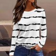 thumbnail image 2 of Women Long Sleeve Tops Casual Crew Neck Tshirts Floral Tunics Lightweight Breathable Casual Loose Fashion Top, 2 of 4