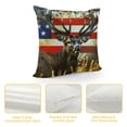 thumbnail image 4 of Orinice Deer Flag Americo Makk Graphic Decorative Pillow Cover for Home Couch Bed Sofa 20x20in, 4 of 5