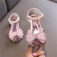 thumbnail image 2 of Otqutp Holiday Shoes for Flower Girls Fashion Spring and Summer Children Dance Shoes Girls Dress Performance Princess Shoes Rhinestone Pearl Bow Buckle Light and Breathable Shoes, 2 of 9