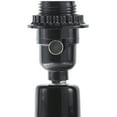 thumbnail image 2 of Livabliss Aviara Rustic Accent Table Lamp, 15-inch, Black with Gray Scalloped Shade, 2 of 5