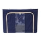 thumbnail image 1 of caja de clasificación plegable para telas no tejidas, bolsa organizadora para ropa, colcha y manta (100 l, azul y beige), 1 of 6