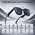 thumbnail image 2 of Bluetooth Glasses for Men & Women, AI Smart glasses Music Sunglasses with Open-Ear Speaker, Voice Control & HD Mic, UV400 Lens, 10H Playtime,Waterproof Music Glasses for Driving Travel Work, gifts, 2 of 9