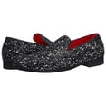 thumbnail image 7 of Santimon Mens Dress Shoes Paillette Loafers Metallic Slip-On Casual Business Shoes Black 8.5 US, 7 of 7