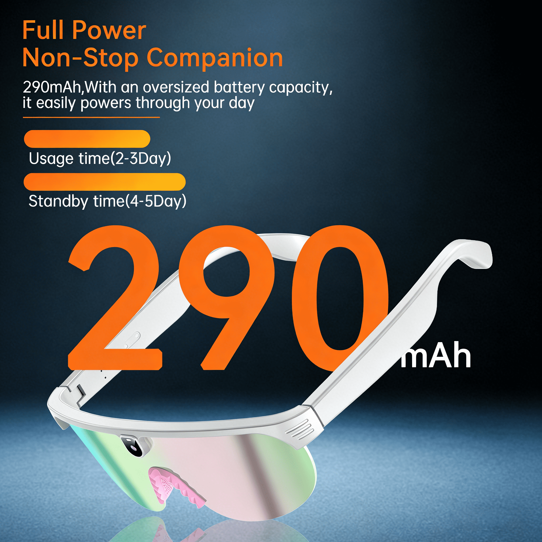Wiher AI Smart Camera Glasses, Outdoor Sports Glasses with 4K 8MP 1200P HD Anti-Shake Camera Sunglasses for Men and Women, for Outdoor Sports Cycling Hiking Skiing(Color)