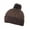 Brown, variant on Mission Cuffed Beanie with Pom