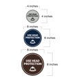 thumbnail image 4 of Circle Use Head Protection Sign (Red) - Large, 4 of 4