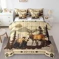 HAIJING Wild Bear Deer Hunting Bed in a Bag King Size Comforter Set 7