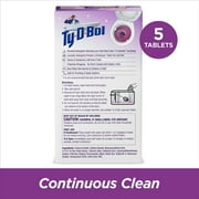 Ty-D-Bol Bleach-Free Toilet Bowl Cleaner Tablets, Unscented, 1.4 oz, 5 Pack