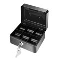 thumbnail image 3 of Caja Fuerte Pequeña De Metal Para Dinero, Moneda, Efectivo, Hucha Con Cerradura, 6 Compartimentos, Bandeja Para Dinero Methold HA025902-02, 3 of 5