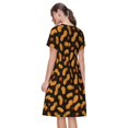 thumbnail image 2 of Bixox Robe d'Été à Manches Courtes pour Femmes Robe Ample Longueur Genou avec Poches-Peanuts5, 2 of 7