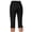 Black, variant on Capri Pants for Women With Pockets Solid Color Elastic Waist Sports Casual Drawstring Capris Pants With Side Pockets