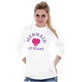 thumbnail image 3 of Mermaid Lovers Cute Seashell Heart Women Plus Size Long Sleeve Graphic Tee Brisco Brands 3X, 3 of 5