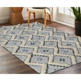 thumbnail image 2 of Superior Evren Hand-Tufted Cotton/Wool Textured Geometric Cerulean/Dark Denim Farmhouse Area Rug, 6' x 9', 2 of 7