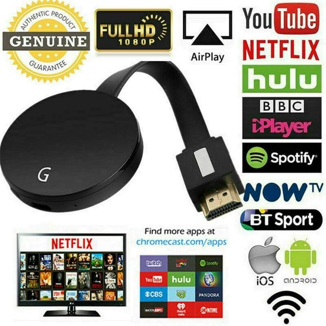 Adaptateur d'Affichage Sans Fil, Dongle d'Affichage Wi‐Fi 4K@30Hz Adaptateur HDMI Sans Fil Compatible iOS Android Windows - Prend en Charge Miracast Airplay DLNA Clé TV pour Portable Téléphone vers Moniteur TV Projecteur