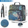 thumbnail image 2 of FORMRS Zipper Binder with Shoulder Strap 2-inch Ring 500 Sheet Capacity File Bag, Blue Tree, 2 of 5
