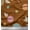 Tawny Brown, variant on Soimoi Blue Silk Fabric Check,Leaves & Dots Printed Fabric 1 Yard 42 Inch Wide