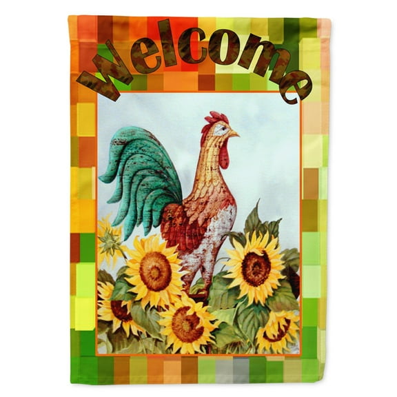 Carolines Treasures PJC1056GF Welcome Rooster Flag Garden Size  Small multicolor