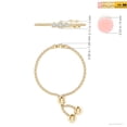 thumbnail image 4 of ANGARA Natural Bezel-Set Diamond Three Stone Bolo Ring in 14K Yellow Gold for Women (Size-1.85mm| Color-H| Clarity-SI2) | April Birthstone, Anniversary, Jewelry Gift for Women | Natural Diamond Ring, 4 of 9