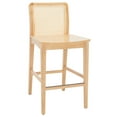 thumbnail image 6 of SAFAVIEH Benicio Square Mid Back Counter Stool, Natural (Set of 2), 6 of 14