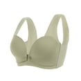 thumbnail image 3 of Nmnitkp Nursing Bras for Breastfeeding Front Closure Bras Push Up Bra No Plus Size Front Button Bra For Older Women,Antibacterial Fabric Nursing Bras Green,3XL, 3 of 6