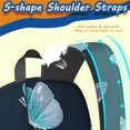 thumbnail image 5 of 17 Inch Lightweight Backpack,PVC Waterproof Oxford Fabric, Ergonomically Designed, with Large Capacity, Monarch Butterfly Aesthetic, 5 of 5