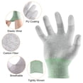 thumbnail image 4 of Guantes antiestáticos ESD Uxcell de 6 pares, 20 cm, alta resistencia, fibra de carbono, guantes para computadora (medianos), verdes, 4 of 5