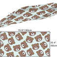 thumbnail image 2 of GZHJMY Women Girls Long Silk Scarf, Cartoon Bear Summer Lightweight Shawl, Outdoor Floral Large Wrap 71X35 Inch, 2 of 5