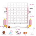 thumbnail image 5 of XJD Jumbo 4-to-Score Giant Game Set 4-in-a-Row Connect Game for Adults Kids Family Fun Height Adjustable w/ Golf Set, Pink, 5 of 9