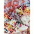thumbnail image 4 of 2' x 3' Fuchsia Pink and Ivory Medallion Rectangular Area Throw Rug, 4 of 8