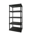 Plano 36"W x 18"D x 74"H 5 Shelf Heavy Duty Plastic Garage Shelving