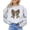 Gray Sweatshirt, variant on Ink Printed Image NOT Fabric and Pearls Camo Coquette Bow with Pearl Trim Sweatshirt White Sweatshirt Adult Small