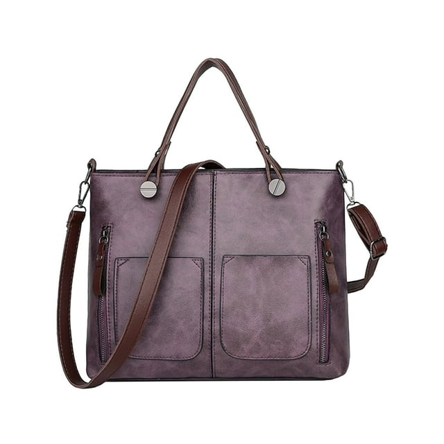 Kbndieu Diagonal Handbag Women's Tote Handbag Multi Pockets Bag Retro Home Essentials