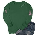 thumbnail image 4 of Sakmal Holiday Womens Sweatshirts Graphic Christmas Green Fall Sweatshirts Casual Fall Fashion Tops, 4 of 5