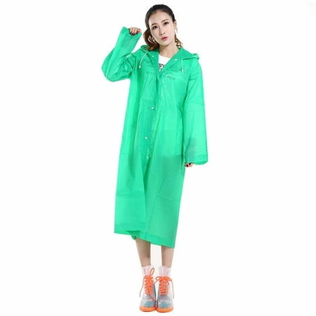 Reusable Portable Raincoats for Adults EVA Travel Camping Walking Rain Jackets Breathable Rainwear with Hood